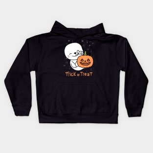 Halloween boooo cute ghost pumpkin Happy Halloween Kids Hoodie